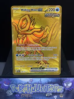 Pokemon Card Walking Wake EX 178/131 Prismatic Evolutions Gold Secret Rare NM - Image 1