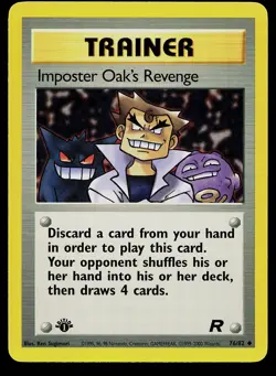 Pokemon Card - Imposter Oak's Revenge Team Rocket 76/82 Uncommon 1st Edition - Image 1