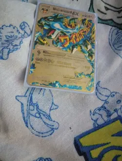 McHarizard EX Mega Custom Metal Card Collectible Flashfire Gold - Image 2