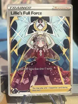 Pokemon Lillie Anima Waifu Doujin ACG DIY Trainer Full Art Card Holo Set - Image 3