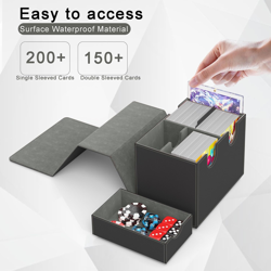 MTG Deck Box with Commander Display Trading Card Storage Box Fits 160+ Single Sl - Image 2