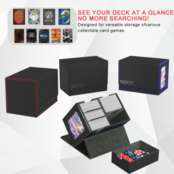 MTG Deck Box with Commander Display Trading Card Storage Box Fits 160+ Single Sl - Image 4