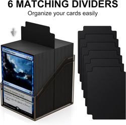 Card Deck Cases, 6 Pack Acrylic Commander Deck Box Holding 100+ Sleeved Cards wi - Image 3