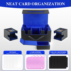 Trading Card Storage Box for MTG - Multi-Purpose Commander Deck Box with Command - Image 3