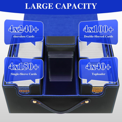 Trading Card Storage Box for MTG - Multi-Purpose Commander Deck Box with Command - Image 4