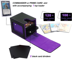 MTG Deck Box for Commander Display,Card Deck Box Fits 100 Double Sleeved Cards, - Image 3