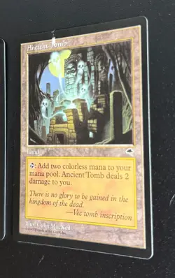 1997 WOTC MTG MAGIC THE GATHERING TEMPEST ANCIENT TOMB UNCOMMON LOT OF 2 CARDS - Image 5