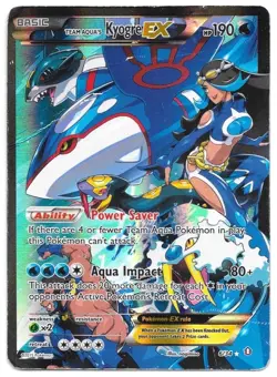 Pokemon Card Team Aqua's Kyogre EX 6/34 Double Crisis - Damaged CREASE - Image 1