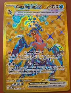 Garchomp EX Full Art Hyper Rare Holo Card 260/182 Paradox Rift Gold Pokemon TCG - Image 1
