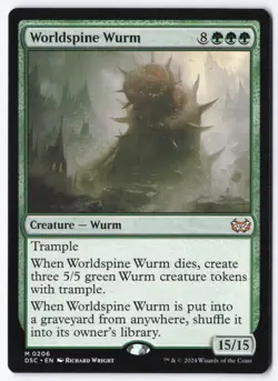 Worldspine Wurm M Commander: Duskmourn: House of Horror 206 NM - Image 1