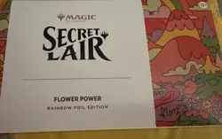 In hand! Flower Power Secret Lair FOIL lands set MTG Chaos Vault - Image 1