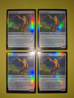 FOIL Brass Herald x4 Commander Legends 4x Magic the Gathering MTG - Image 1