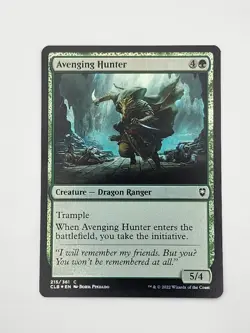 MTG Avenging Hunter Commander Legends: Battle for Baldur's Gate 215/361 Foil - Image 1