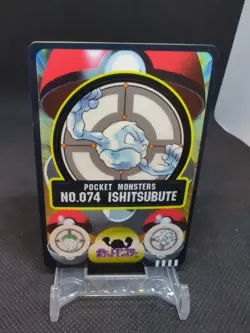 1997-1998 Bandai Pocket Monsters Pokemon Sealdass #074 Ishitsubute Geodude - Image 1