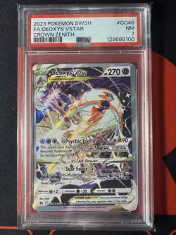 Deoxys Vstar #GG46 2023 Pokemon Swsh Fa Crown Zenith Nm PSA 7 - Image 1