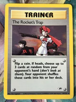 Pokemon NM - Near Mint The Rocket's Trap - Gym Heroes Unlimited Holo 19/132 - Image 1