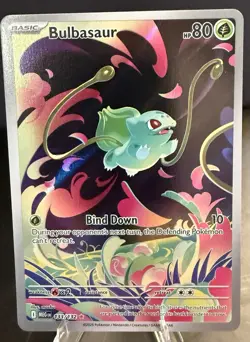 Bulbasaur 133/132 Illustration Rare Pokemon Mega Evolution NM NOT STAMPED - Image 1