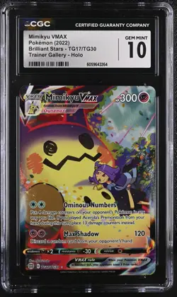 MIMIKYU VMAX Brilliant Stars Trainer Gallery Holo #TG17 CGC 10 Pokemon - Image 1
