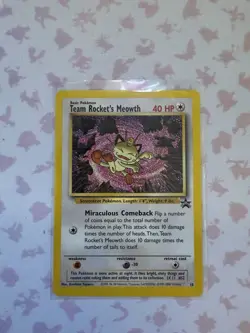 Pokemon Team Rocket's Meowth 18/53 Wotc Black Star Promo - Image 1