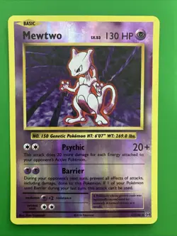 Pokemon TCG Mewtwo #51/108 LP Reverse Holo Rare Evolutions XY English - Image 1