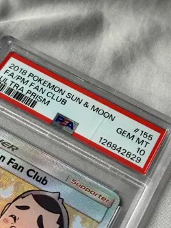 2018 POKEMON SUN & MOON ULTRA PRISM #155 FULL ART/POKEMON FAN CLUB PSA 10 - Image 3