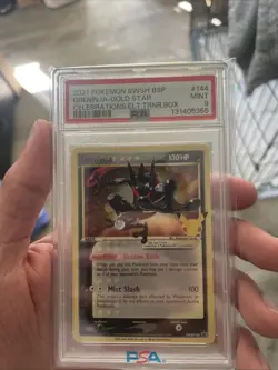 Pokemon Gold Star Greninja SWSH144 Holo PSA 9 Celebrations Promo - Image 1