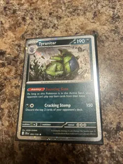 Tyranitar Cosmos Holo 095/159 Mega Evolution Check Lane Blister Promo JTG - Image 1
