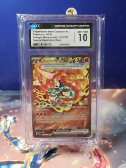 Hearthflame Mask Ogerpon ex 212/167 CGC Gem Mint 10 Pokemon Twilight Masquerade - Image 1