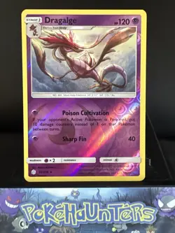 Pokemon Card Dragalge 92/236 Cosmic Eclipse Reverse Holo Rare Near Mint - Image 1
