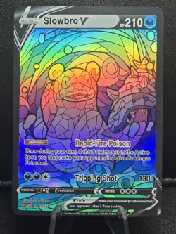 Slowbro CUSTOM Stained Glass Holo Card -Dissplay Only - Image 1
