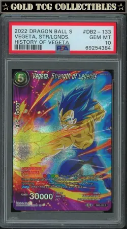 PSA 10 ⭐ Vegeta Strength of Legends History Promo Card Super DBS DBZ Z Heroes - Image 1