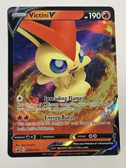 Victini V SWSH104 Black Star Promo Holo Rare Sword & Shield Pokemon Card Mint+ - Image 1