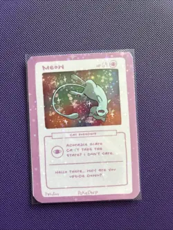 Pokederp Meow Custom Derpy Card Coro Mew Holo Poke Derp Pokemon Sku324 - Image 1