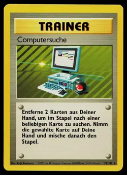 Pokemon Card - Computersuche Computer Search Base Set German 71/102 Rare - Image 1