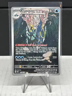Clawitzer 141/132 Me01: Mega Evolution Holo Pokemon Card Full Art Water Type 💧 - Image 1