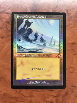 Snow-Covered Wastes Foil Retro Frame MTG Magic the Gathering Card NM Mint MH3 - Image 1