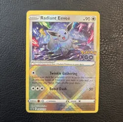 2022 Pokemon Radiant Eevee Black Star Promo Pokemon Go SWSH230 Card NM - Image 1