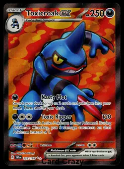 Toxicroak ex 232/198 SV01: Scarlet & Violet Base Set Ultra Rare Pokemon Card NM - Image 1