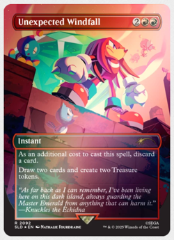 Unexpected Windfall FOIL | MTG Sonic the Hedgehog Secret Lair IN HAND SHIPPING - Image 1