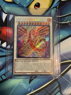 Crimson Dragon (card) (Secret Rare) RA04-EN061 Quarter Century Stampede 1st... - Image 1