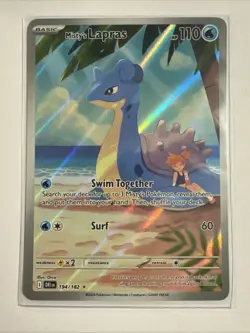 Pokemon TCG Misty's Lapras Holo Card 194/182 Sv10: Destined Rivals - Image 1