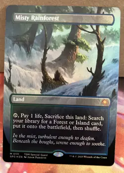 MTG Misty Rainforest (Borderless) FOIL Special Guests Magic The Gathering - Image 1