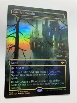 MTG - CASTLE DRACULA - VOLDAREN ESTATE - BAB PROMO- FOIL - EXTENDED ART - NM - Image 1