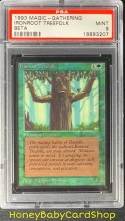 MTG Limited Edition Beta 1993 Ironroot Treefolk PSA 9 Mint Old School 93/94 - Image 1
