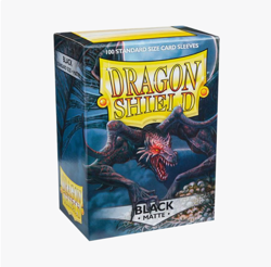 Black 100 Matte Dragon Shield Sleeves Standard Size🐉for Pokemon MTG DBS DGM - Image 1