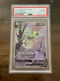 Pokemon Celebi V Alt Art Fusion Strike 245/264 PSA 10 Gem Mint - Image 1