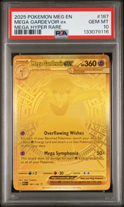 2025 POKEMON MEG EN-MEGA EVOLUTION MEGA HYPER RARE #187 MEGA GARDEVOIR EX PSA 10 - Image 1