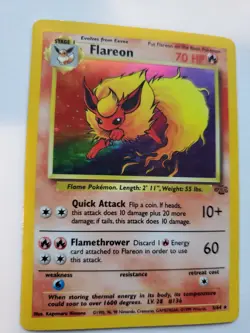Flareon Jungle Set Holo Pokemon Card Base WOTC - Image 1
