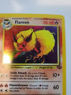 Flareon Jungle Set Holo Pokemon Card Base WOTC - Image 4