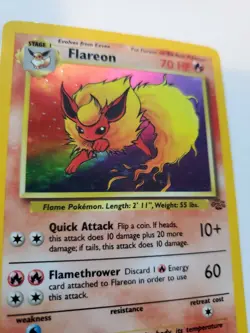 Flareon Jungle Set Holo Pokemon Card Base WOTC - Image 5